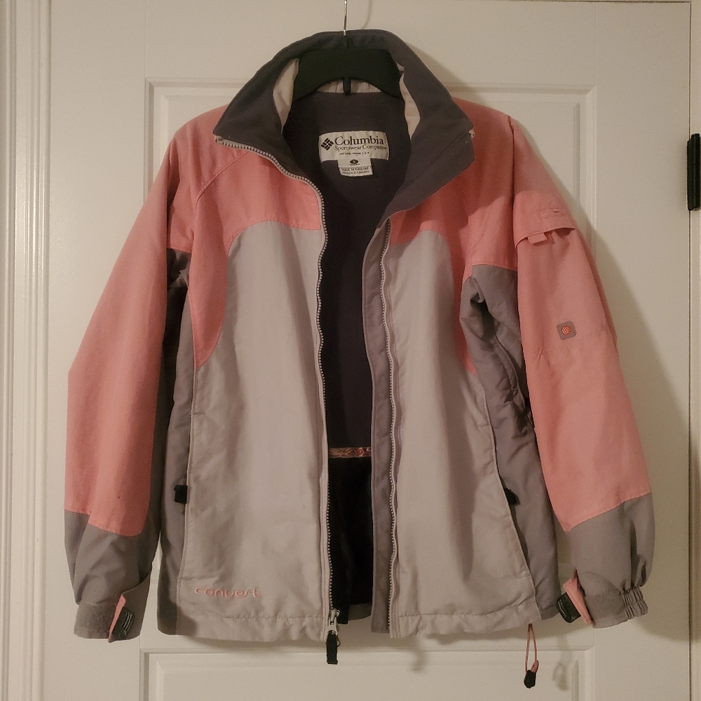 Columbia Winter Jacket Pink & Grey - Small